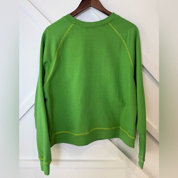 NWOT Made Some Souvenirs Logo Tourist Fleece Sweatshirt Green Size Small - Picture 4 of 9